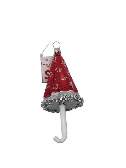 European Glass Christmas ornament of a Umbrella (S)