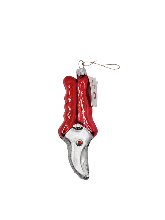 European Glass Christmas ornament of a Garden Tool | Shears/Secateurs (P)