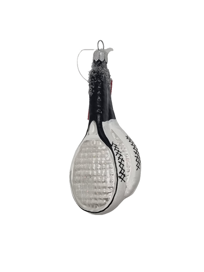 European Glass Christmas ornament of a Tennis racquet double (S)
