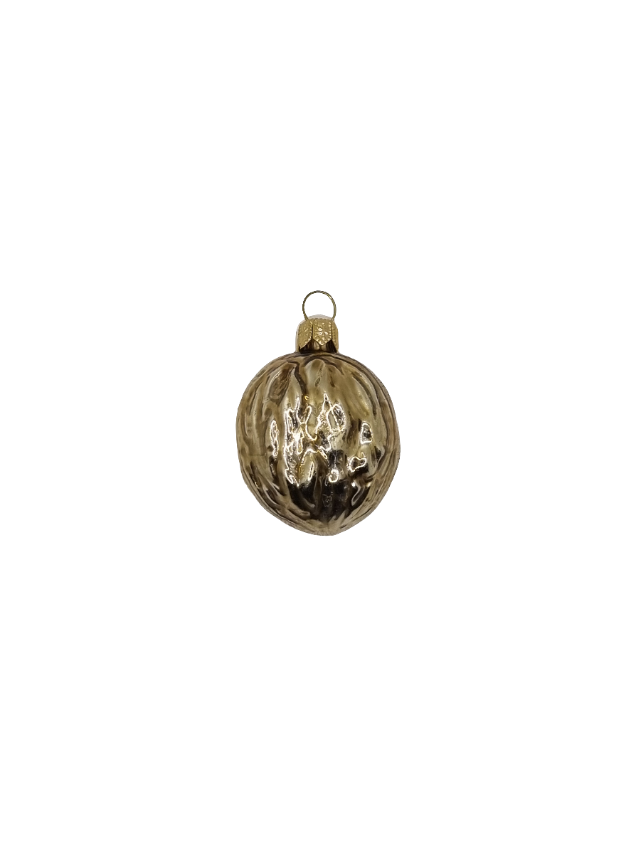 European Glass Christmas ornament of a Nut Half (F)