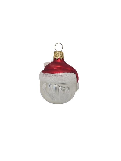 European Glass Christmas ornament of a Santa Head | Small (C)