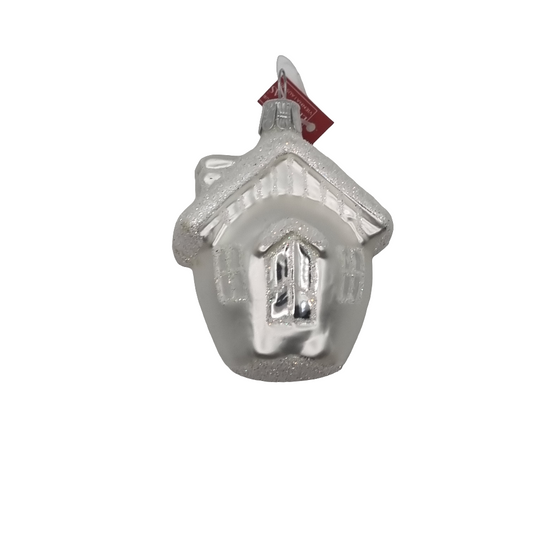 European Glass Christmas ornament of a Houses | Rounded with Peak Roof (D)