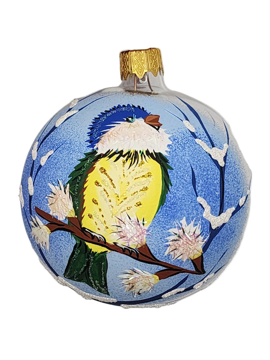Bauble | Clear with Bird  (K)
