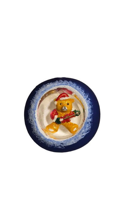 Bauble | White with Christmas Inset Decoration (K)