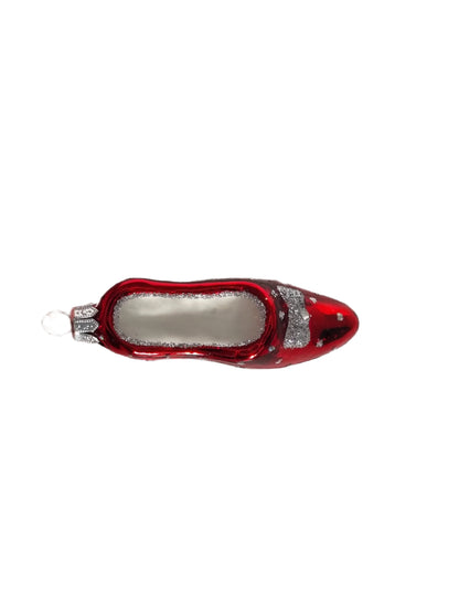 European Glass Christmas ornament of a Shoe | Red Heel (H)