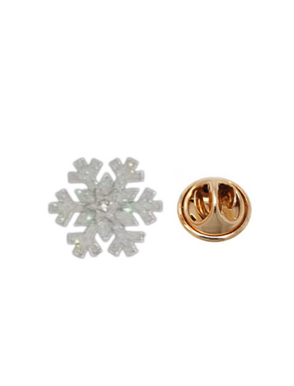 European Glass Christmas ornament of a White Snowflake | Pins